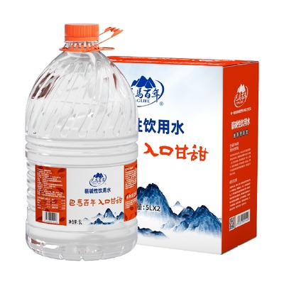 巴马百年弱碱性天然山泉水5L*6桶