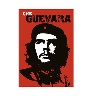 切格瓦拉红色革命励志复古怀旧牛皮纸海报酒吧咖啡厅装饰画芯墙贴