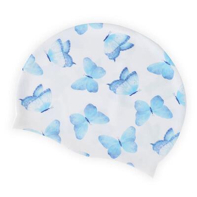 pridonna硅胶防水泳帽时尚印花