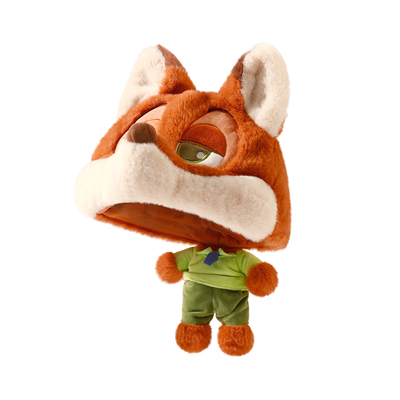 朱迪尼克狐毛绒帽子女米奇米妮