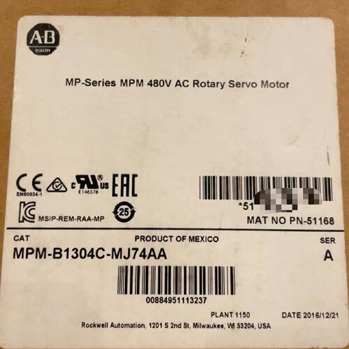 议价AB罗克韦尔伺服电机MPM-B1302M-MJ72AA/MPM-B1302M-MJ74AA