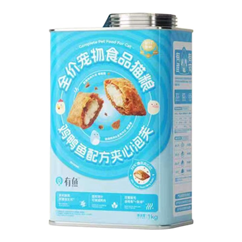 有鱼猫粮鸭肉夹心泡芙猫粮