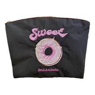 日系Ball Chain刺绣尼龙手拿包女2024新款士精致高档小手包手爪包