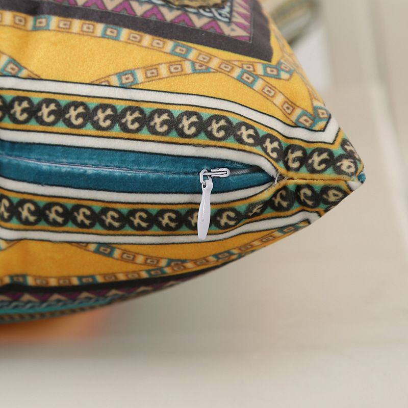 轻奢印花荷兰绒抱床头窗靠垫现代腰客厅飘沙发简约枕套套靠背靠枕