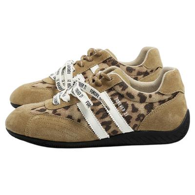 F21加绒豹纹赛车鞋女款2025新款