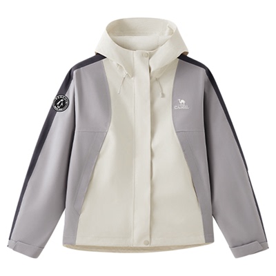 骆驼蛟龙冲锋衣女2025新款防风防水户外登山服小个子短款夹克外套