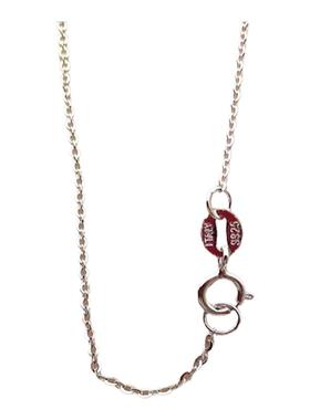 纯银银项链纯银细闪O链女生