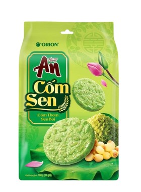 越南进口绿糯米莲子味米饼An雪饼