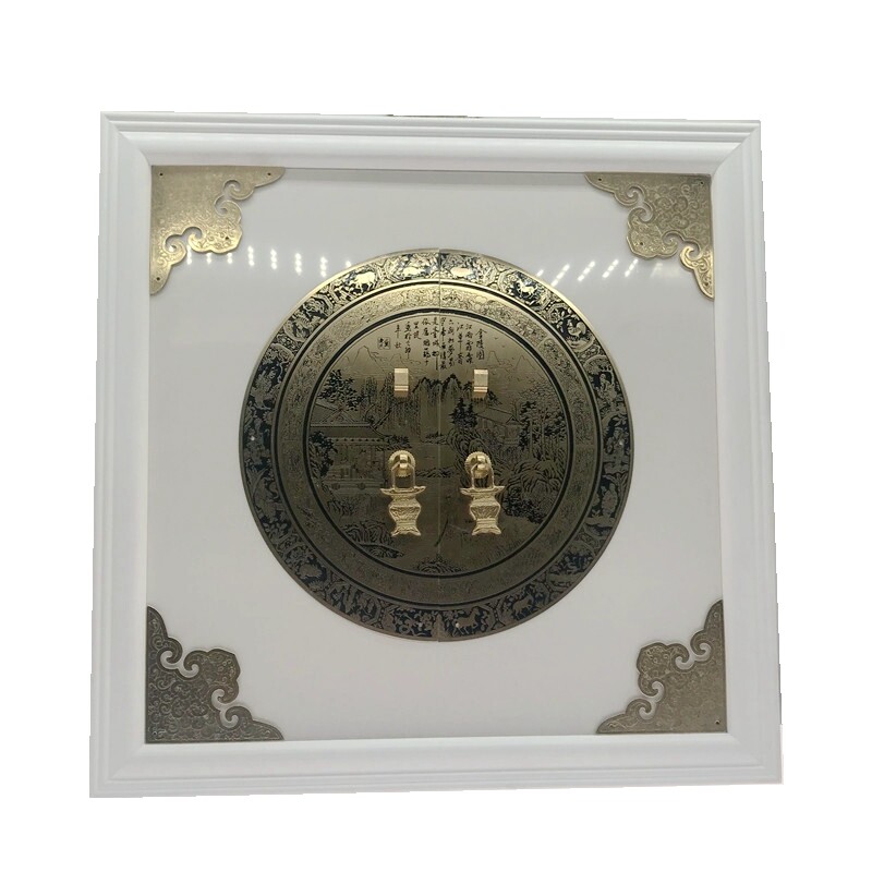 轻奢实木挂画客厅新中式装饰画