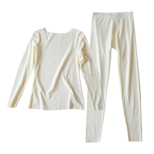softsonnets轻羽感自发热保暖套装无痕薄款打底秋衣秋裤长袖女士