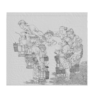 工笔白描底稿画稿人物大全宋人小品宣纸绢布线稿简沥郦提线视频课