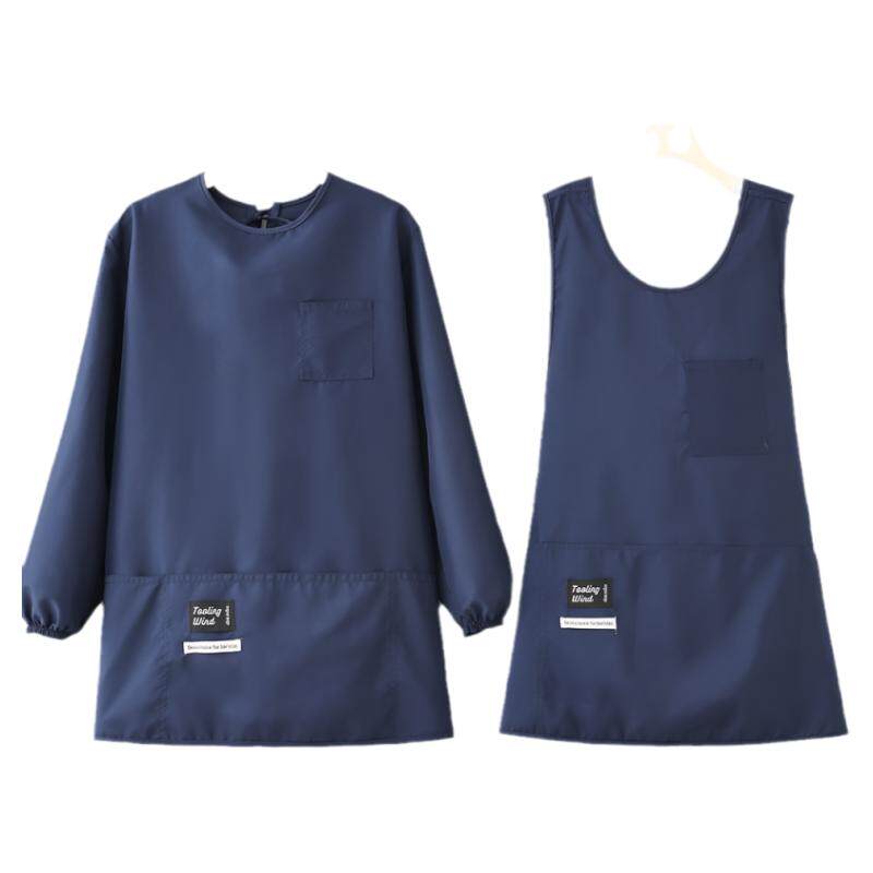 洋气简约罩衣可定制logo工作服男女同款防水防油耐脏耐磨时尚围裙