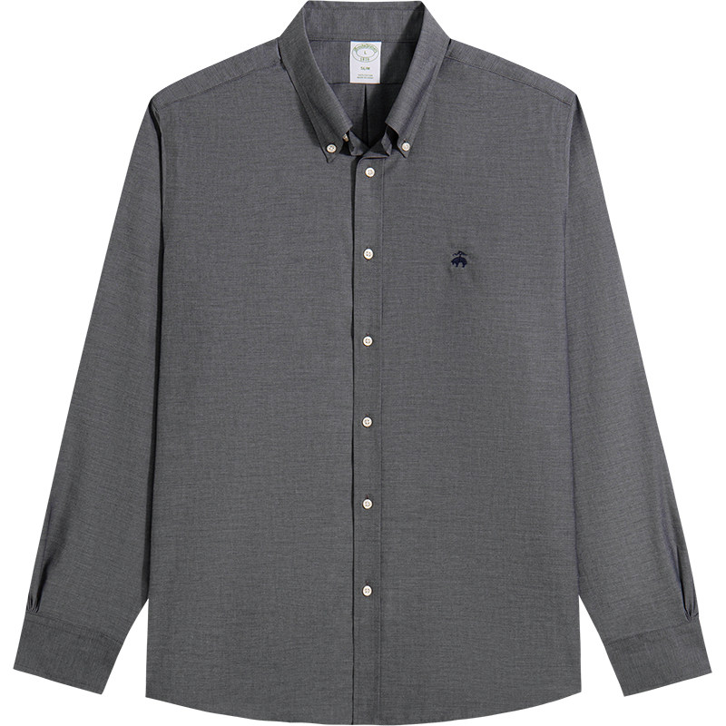 [100%棉]Brooks Brothers/布克兄弟男士秋季款纽扣领长袖修身衬衫
