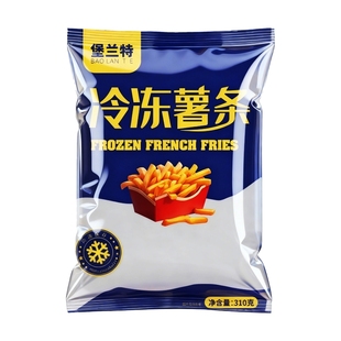 KF薯条半成品肯堡兰特1/4土豆条美式冷冻商用批发休闲零食小包装