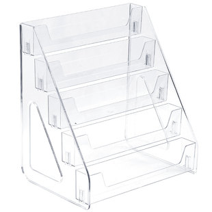 亚克力吧唧徽章展示架色纸小卡卡片卡牌透明置物架阶梯谷子陈列架