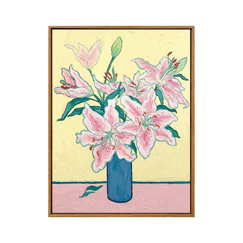 雅调百合花瓶diy数字油画材料包