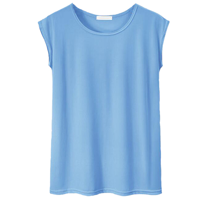 无袖妈妈大码宽松吊带背心t恤女