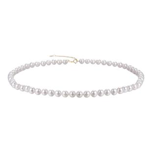 莱绅通灵珠宝 幻彩系列 晨曦 18K金淡水珍珠项链小米珠项链