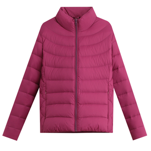 洋气妈妈轻薄羽绒服女士短款2025新款中老年人百搭秋冬季保暖外套