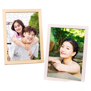 照片拼图定制带框送女友相片自画像私人图片生日手工自制相册礼物