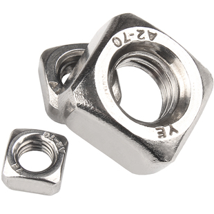 304不锈钢四方螺母方形螺帽垫片螺丝帽四角方型螺母M3M4M5M6M12