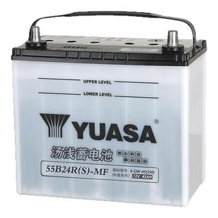 汤浅蓄电池55B24RS适配丰田威驰福瑞达汽车电瓶12V45AH铅酸电池