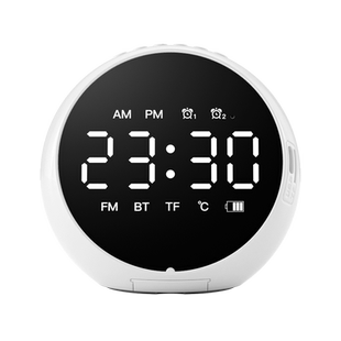 爱国者无线蓝牙音箱闹钟便携式时钟迷你小型家用音响大音量多功能