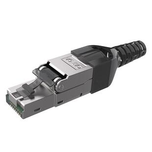 超六类水晶头免压工业网线接头七类6类屏蔽RJ45网络对接头免打7类