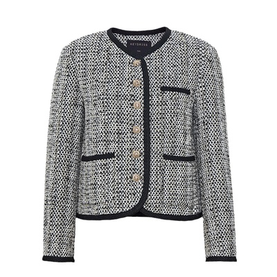 HeyDress法式复古花纱小香风外套