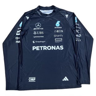 2026F1赛车服乔治拉塞尔同款透气长袖赛车皇帝圆领紧身打底衫上衣