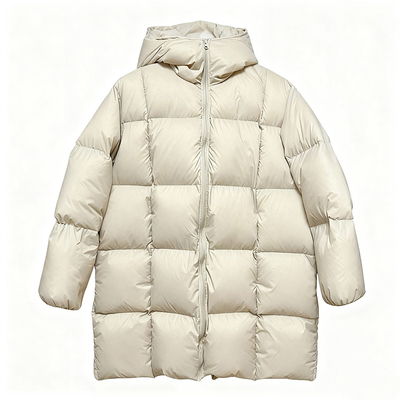 新国标90白鸭绒泡芙连帽羽绒服