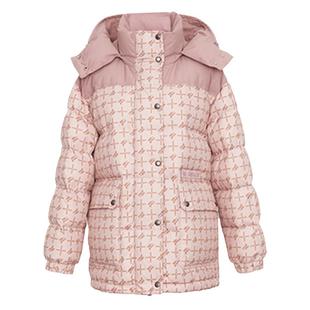 LINC金羽杰专柜正品复古老花满印短款面包羽绒服女Y22602285