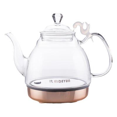 德韵茶艺壶(无加水玻璃壶)1000ml电热水壶茶艺壶烧水泡茶配盖子