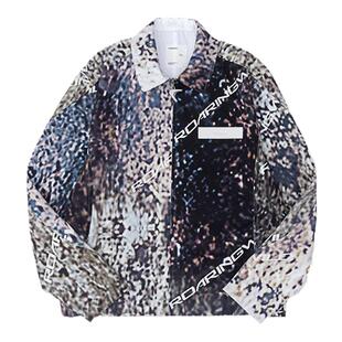 ROARINGWILD 主线系列  棕色满版印花制式夹克【热销中】