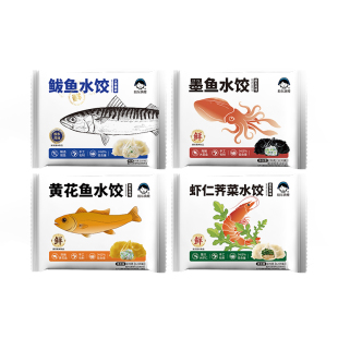 胶东渔嫂鲅鱼水饺手工鱼肉饺子速冻儿童山东海鲜饺子270g*4袋