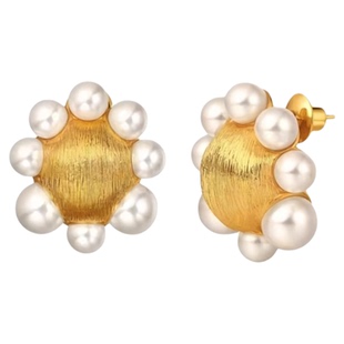 【沈月/赵露思同款】海屿系列海花珍珠耳环海花珍珠项链拉丝工艺