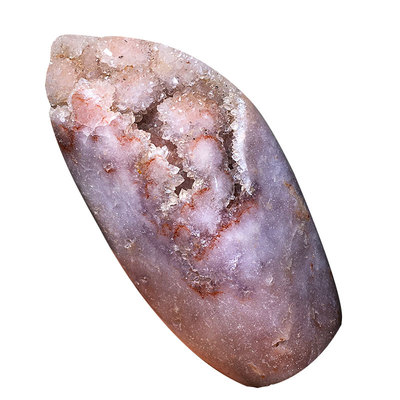 天然紫粉樱花玛瑙水晶洞粉黄晶簇