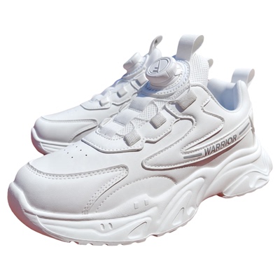 回力旋转纽扣中小学生小白鞋