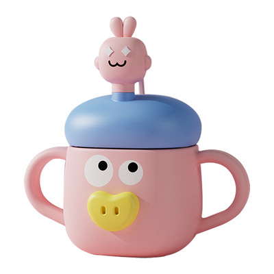 儿童带刻度防摔牛奶杯