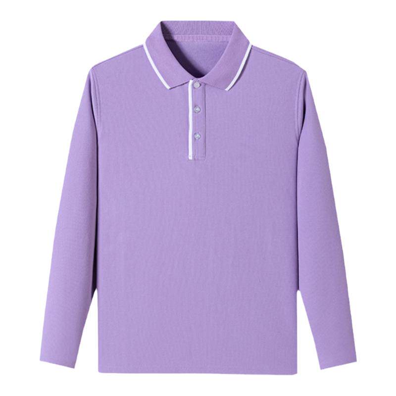 蓝色校服蓝色polo衫紫色校服