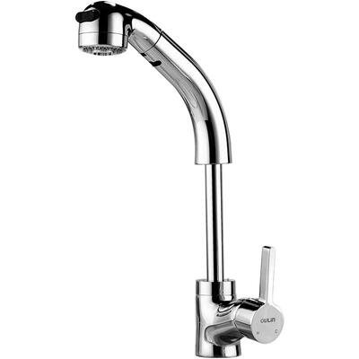 欧琳抽拉式可旋转台盆冷热水龙头