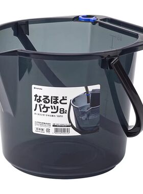 日本进口inomata塑料水桶多功能带刻度加厚家务清洁洗车接水桶
