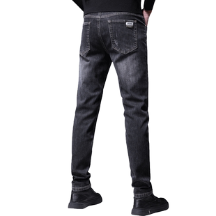 罗蒙加绒加厚牛仔裤男士2025新款秋冬季宽松直筒男裤休闲长裤子男