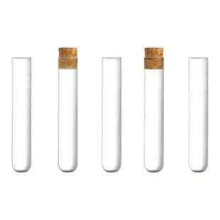 玻璃试管平口圆底圆底试管15*150 18*180 20*200 25*200 30*200mm化学实验用品耐高温木塞硅胶塞试管刷试管架
