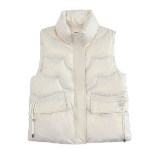 羽绒棉马甲女2025年冬新款韩版显瘦短款棉服外穿加棉背心学生坎肩