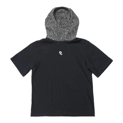 黑色连帽短袖原创设计