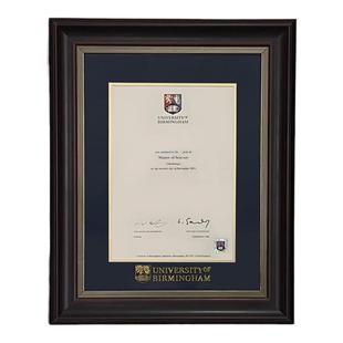 英国毕业证装裱框实木相框国外大学学位证展示框荣誉画框