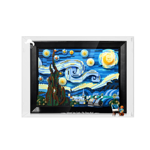 LYB乐一百适用乐高21333梵高星空展示盒星月夜积木玩具挂墙防尘罩