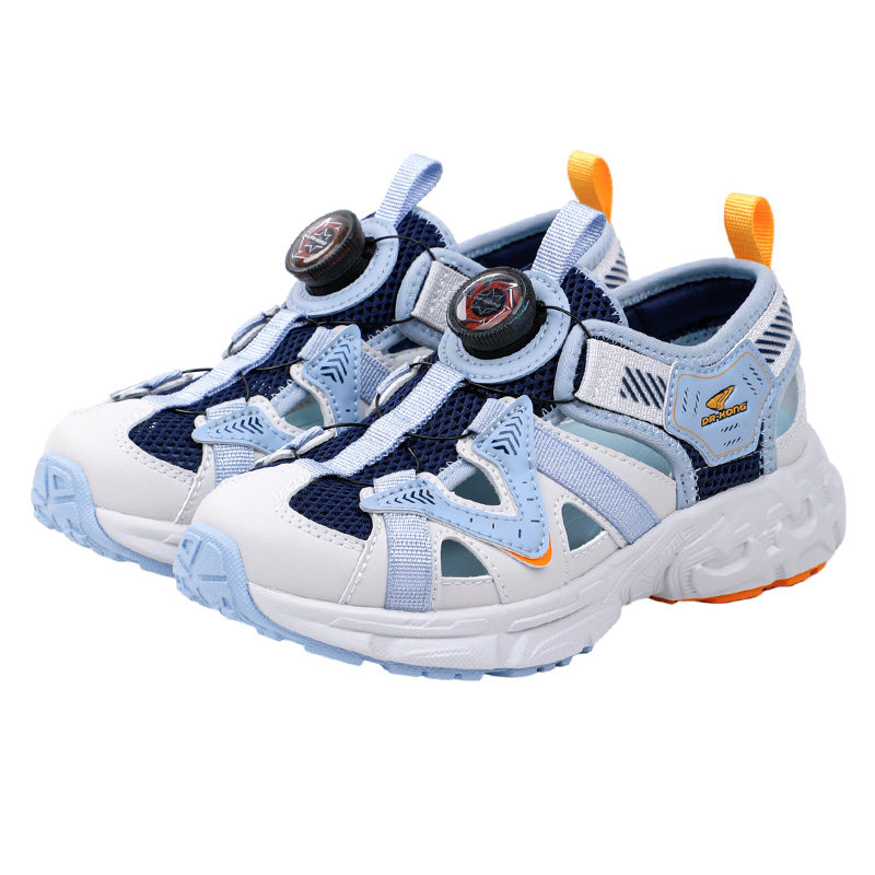 Dr.Kong江博士童鞋透气2026夏新款轻便中大童男女旋钮扣儿童凉鞋