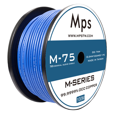 Mps M-75单晶铜6N音响功放解码75欧Coaxial同轴信号音频线